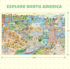 Large Kids Area Rug 6x9 – Interactive North America Map Carpet - Image 2