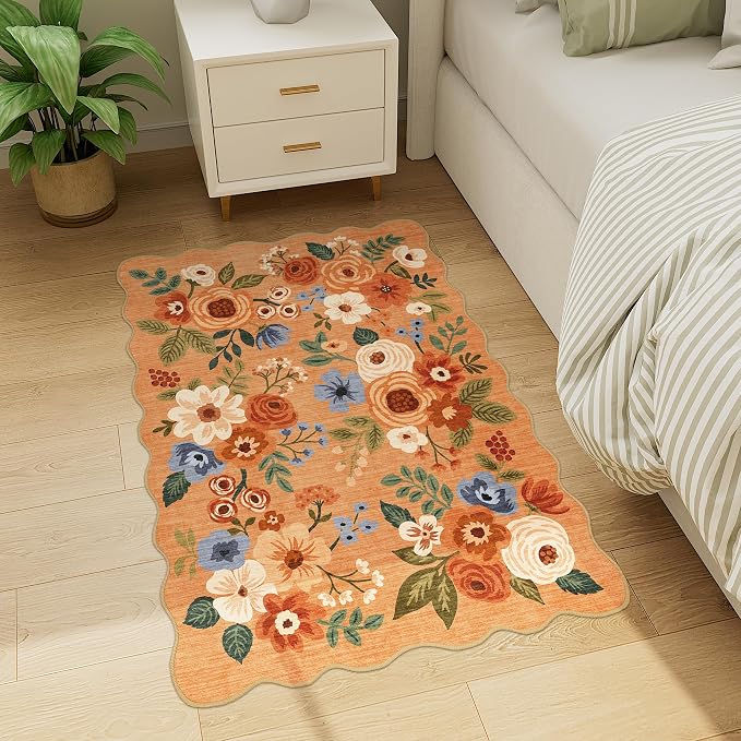 DUKINO 2x3 Entryway Rug, Floral Washable Indoor Door Mat - Image 7