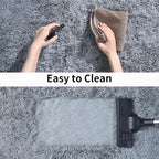 Soft Runner Rugs for Bedroom Hallways, 2x4 Grey Fluffy Shag Throw Area Rug Non - Image 5