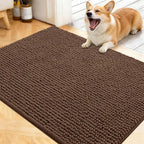 OLANLY Dog Door Mat for Muddy Paws 40x32, Ultra Absorbent Chenille Mud Doormat by OLANLY