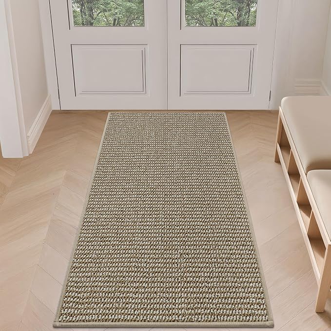 BEQHAUSE Dirt Trapper Door Mat 24" x 60", Non-Slip Washable Doormats Entrance by BEQHAUSE