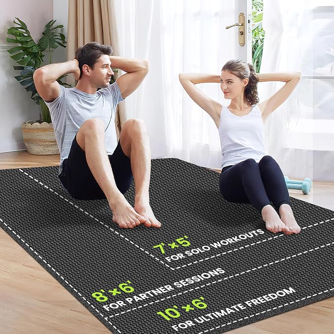 Stepwaver Extra Large Exercise Mat, Ultra Durable, High-Density Gym Mat - Image 2
