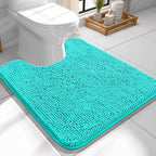 OLANLY Toilet Rugs U-Shaped 24x24, Extra Soft Absorbent Chenille Contour by OLANLY