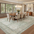 Soalmost 9x12 Area Rugs for Living Room, Non Slip Machine Washable Vintage Rugs - Image 4