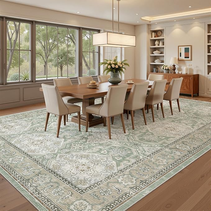 Soalmost 8x10 Area Rugs, Washable Rugs, Large Stain Resistant Area Rug - Image 4