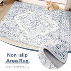 10x14 Area Rugs for Living Room: Washable Rug Vintage Large Rugs Soft Non Slip - Image 6