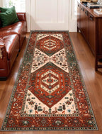 SERISSA Boho Washable Runner Rug, 2x6 Rug Runner Non-Slip Vintage Terracotta - Image 2