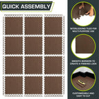 ProsourceFit Exercise Puzzle Mat 1/2-inch, EVA Interlocking Foam Floor Tiles - Image 5