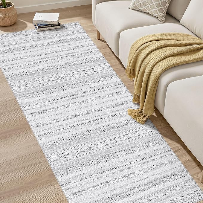 cotiled Hallway 2.6x8 Runner Rugs: Washable Boho Rugs - Image 5