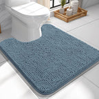 OLANLY Toilet Rugs U-Shaped 24x24, Extra Soft Absorbent Chenille Contour by OLANLY