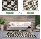 GENIMO Outdoor Rug 4'x6' Waterproof, Reversible Camping Mat, Plastic Straw Rugs - Image 2
