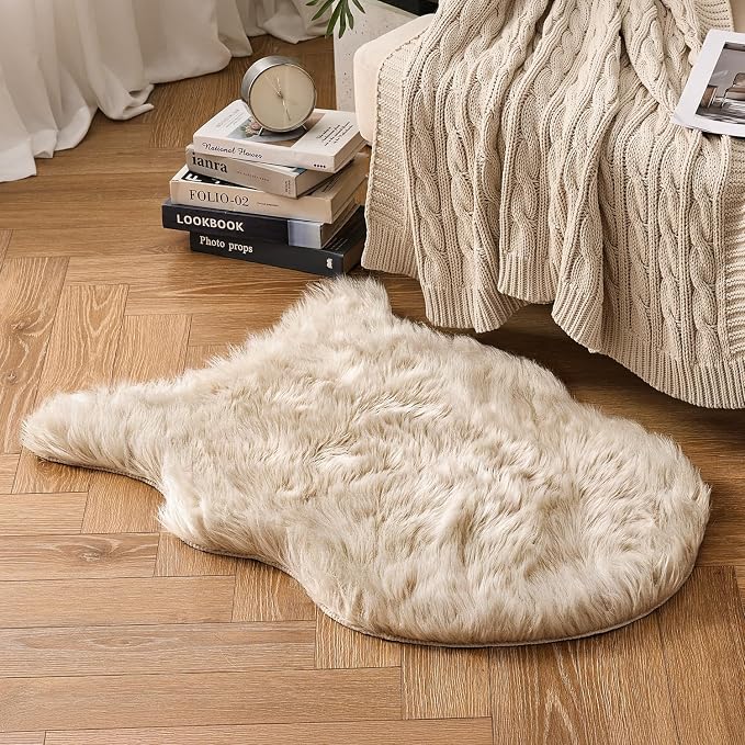 MIULEE Fluffy Rug Soft Shaggy Faux Fur Area Rug Luxury Plush Sheepskin Carpet - Image 6