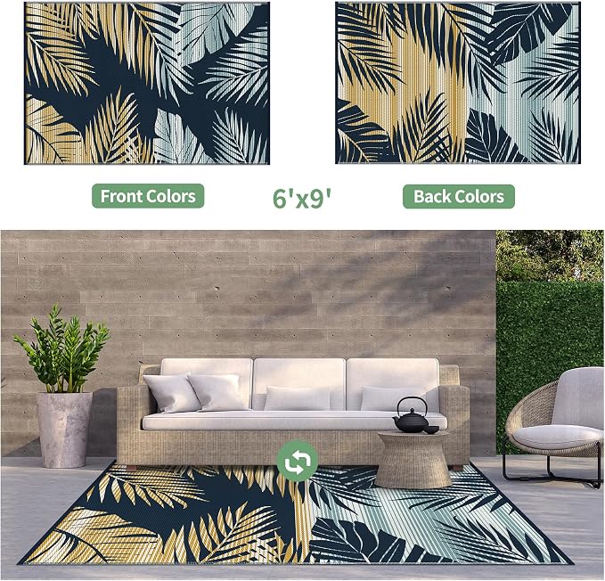 GENIMO Outdoor Rug 6' x 9' Waterproof - Image 2