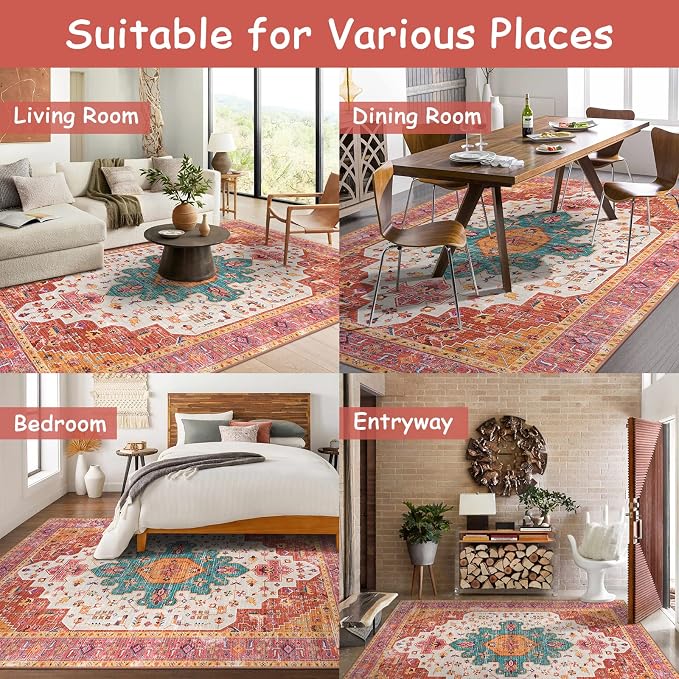 Moynesa Ultra-Thin Pink Area Rug - Image 5