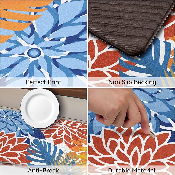 Arenarug Kitchen Mats for Floor 2PCS Cushioned Anti Fatigue Kitchen Mats - Image 6