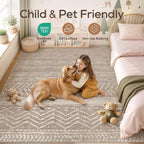 Nakagishi Area Rug Living Room Rugs: 11x15 Large Soft Machine Washable Boho - Image 4