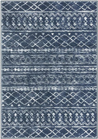 KUTA Area Rug 5x7 Navy Blue, Washable Boho Large Living Room Moroccan Rugs - Image 8