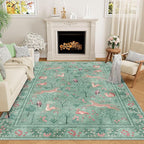 DUKINO 5x7 Rug, Washable Animal Living Room Rug by DUKINO
