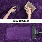 Soft Runner Rugs for Bedroom Hallways, 2 Packs 2x6 Purple Fluffy Shag Throw - Image 7