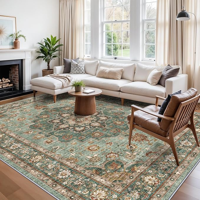 TOPRUUG Washable 10x13 Area Rug by TOPRUUG