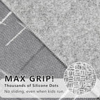 Gray Runner Rug Ultra Non-Slip 2x10 Long Hallway Rugs Washable Modern Tear and - Image 5