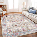 CHAMPLANT Washable 10'x14' Area Rug Vintage Traditional Distressed Indoor by CHAMPLANT