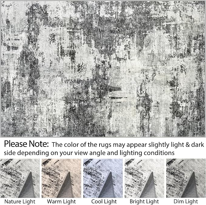 9x12 Area Rugs Living Room Rugs: Large Washable Rug - Image 9