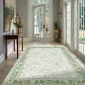 Green 4x6 Small Rug for Living Room Cream Beige and Sage Green Area Rug for by BILEEHOME