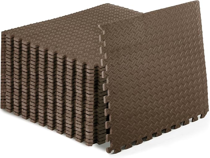 ProsourceFit Exercise Puzzle Mat 1/2-inch, EVA Interlocking Foam Floor Tiles by ProsourceFit