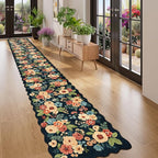 DUKINO 2x14 Long Hallway Runner Rug, Non Slip Floral Washable Runner Rug - Image 5
