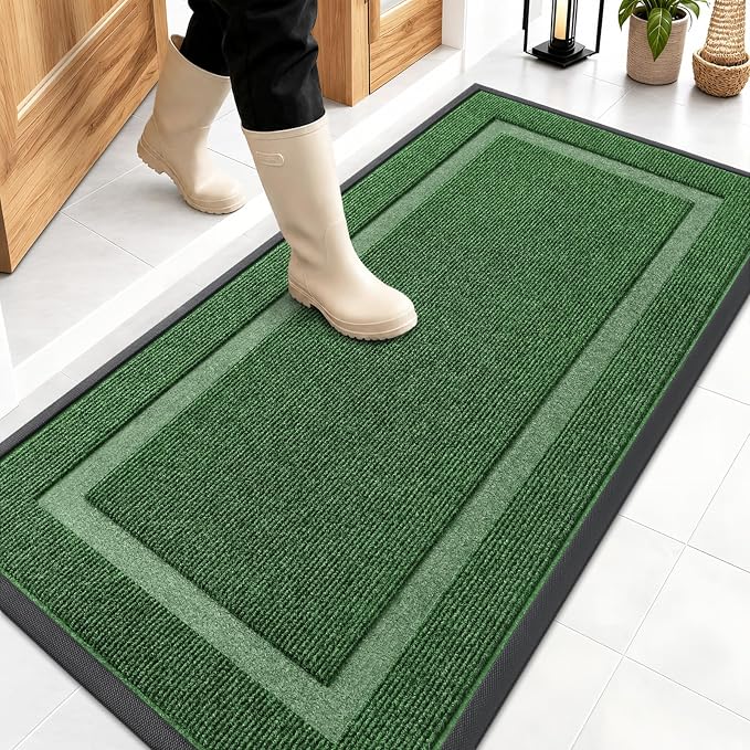 OLANLY Front Door Mat Indoor Outdoor Entrance, Waterproof All-Season, by OLANLY