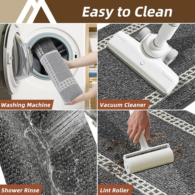 COSY HOMEER Kitchen Rugs Non-Slip 20x30/20x48 Inch Thick Polypropylene Standing - Image 7