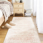 Pink Boho Runner Rugs for Hallway Bathroom Non Slip Cute Bed Side Bedroom Rug - Image 6