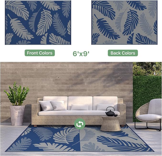 GENIMO Waterproof Outdoor Rug 6' x 9' - Image 7