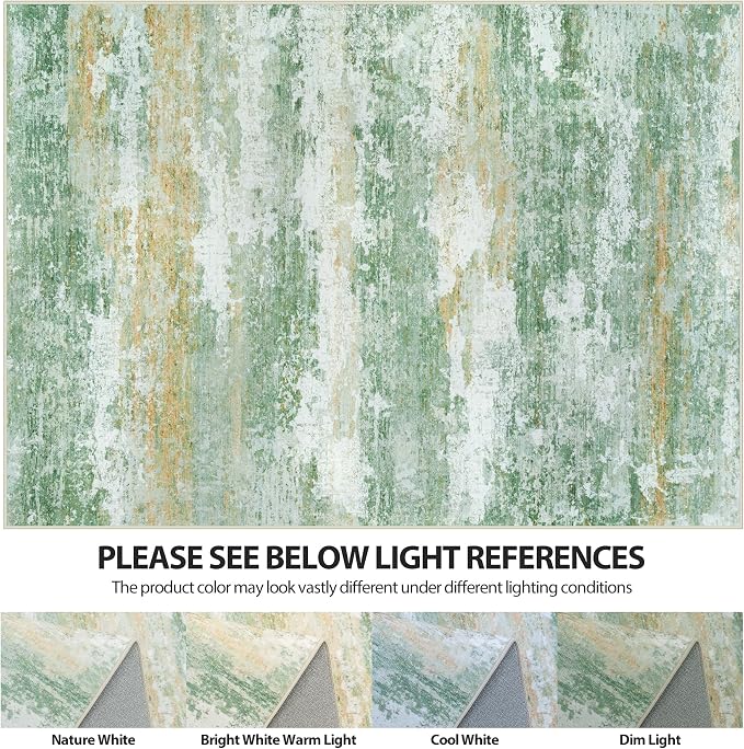 10x14 Area Rugs for Living Room Rug Washable: Abstract Large Rug Indoor Modern - Image 7