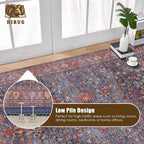 Washable Area Rug 4' x 6' Vintage Traditional Persian Mat - Image 5