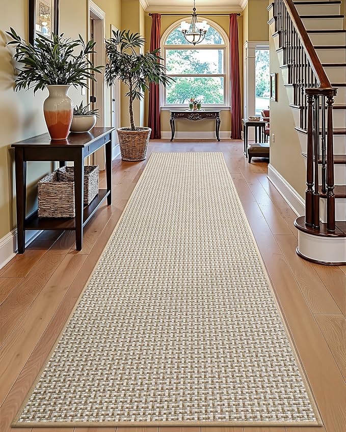 DEXI Hallway Runner Rug 2'4"x8', Non Slip Rubber Backed Runners Carpet by DEXI