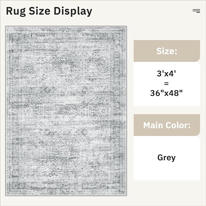 Soalmost 3x4 Rug, Small Area Rug - Image 5