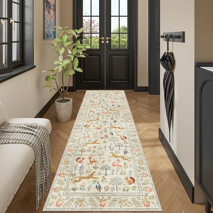 DUKINO 2.6x8 Rug for Hallway, Washable Kitchen Runner Rug - Image 6