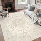 6x9 Area Rugs for Living Room: Vintage Boho Neutral Washable Rug Indoor Soft - Image 3
