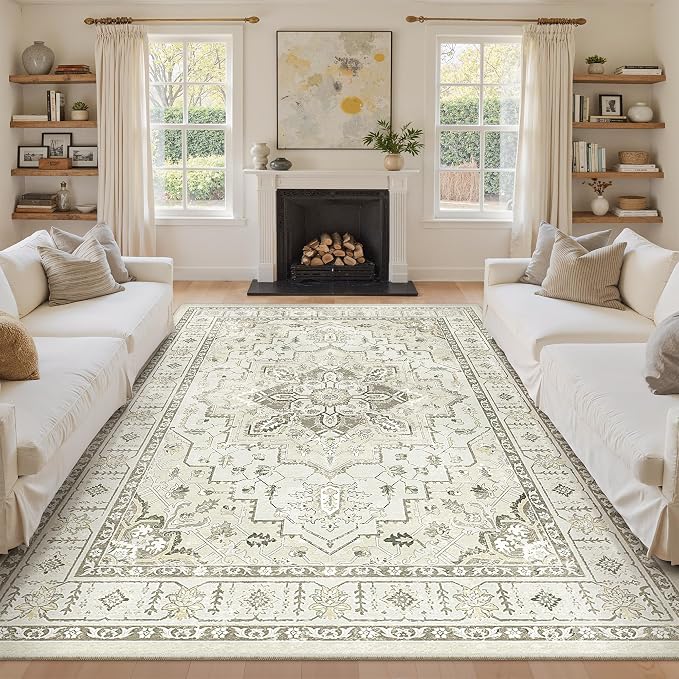 zesthome Area Rug 8x10, Ultra-Thin Washable Rugs by Zesthome