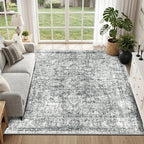 CAPALOCA Machine Washable Rugs Nursery Rug Sq8ft Cute Girl Non Slip Low Pile - Image 9