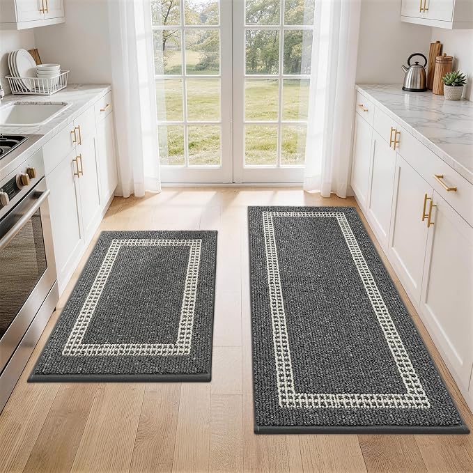 COSY HOMEER Kitchen Rugs Non-Slip 20x30/20x48 Inch Thick Polypropylene Standing by COSYHOMEER