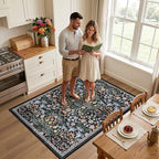 Area Rug Living Room Rugs: Floral 3x5 Washable Rug Vintage Soft Boho Non-Slip - Image 3