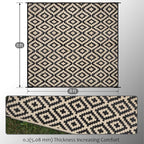 SAND MINE Waterproof Outdoor Rug 8x8 ft, Plastic Reversible Rug, Modern Area Rug - Image 2
