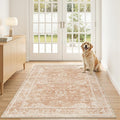 Madane 3x5 Area Rugs for Entryway, Washable Vintage Low Pile Non-Slip Throw by Madane