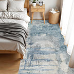 Washable Wide Runner Rug 4x10 : Modern Abstract Hallway Rugs - Image 3