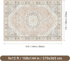 befbee 9x12 Area Rug, Ultra-Thin Washable Rugs - Image 2