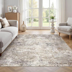 UERMEI Square Area Rugs : Washable 6x6 Neutral Modern Abstract Carpet - Image 4