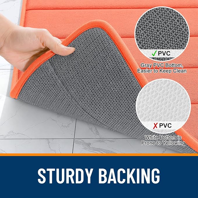OLANLY Memory Foam Bath Mat 30x20, Super Soft Absorbent Bathroom Rugs, Quick Dry - Image 7